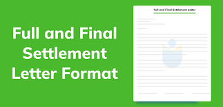 final settlement letter format