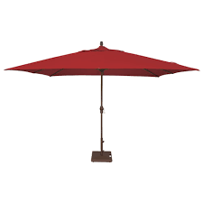 Treasure Garden 8 X 11 Ft Sunbrella Aluminium Crank Patio Umbrella Red