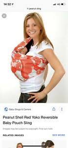 Details About Peanut Shell Red Yoko Reversible Baby Pouch Sling