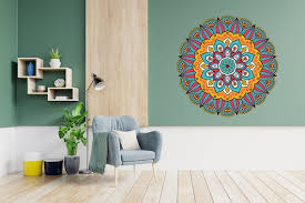 Mandala Decal Wall Sticker Colorful