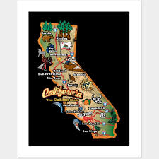 California Map Posters And Art Prints