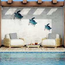 3 Sizes Sea Turtle Wall Decor Wood