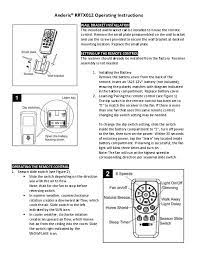 anderic rrtx012 operating instructions