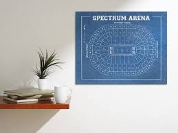 Vintage Print Of Spectrum Arena Seating Chart Diagram By
