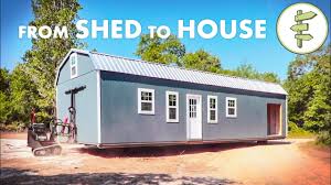 Get a home studio shed from your shedsunlimited building. Family Of 6 Living In A Shed Converted Into A Tiny Home Homesteading Youtube