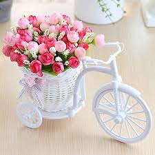 Bicycle Artificial Flower Decor Plant