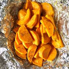 grilled sweet potatoes in foil ah