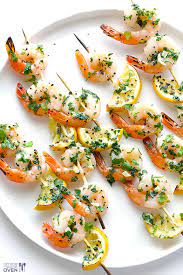 Grilled Shrimp Scampi Skewers gambar png