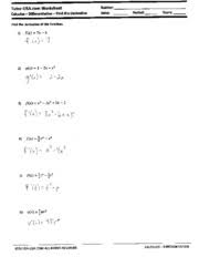 Derivatives find the derivative and give the domain of the derivative for each of the following functions. Derivative Word Problems Worksheet