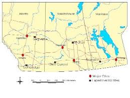 map of 3 prairie provinces of canada
