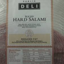 calories in publix sliced hard salami