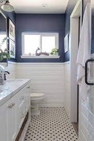 White Shiplap Bathroom Walls Accented