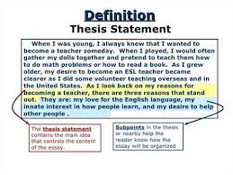 thesis statement  
