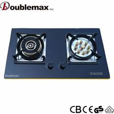 china 2 burners tempered glass top