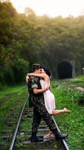 army man in love couple in love