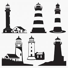 Lighthouse Silhouettes Vector Premium Download