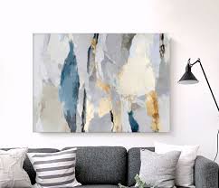 Gray Abstract Painting Neutral Wall Art