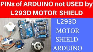 pins not used by l293d motor shiled cc