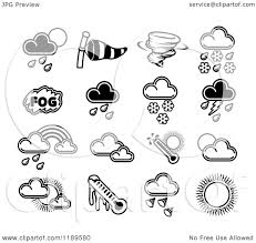 Your weather when it really matterstm. Clipart Of Black And White Weather Forecast Icons Royalty Free Vector Illustration By Atstockillustration 1189580