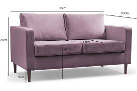 Boxfit Lavender Fabric 2 Seater Sofa
