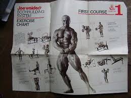 Rare Vintage Joe Weider Body Building Exercise Chart 3