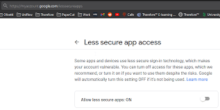 A less secure app (lsa) is an application that connects to a google account with the username and password verification only and does not use modern security lsa is not recommended by gmail for connecting to an external application because it leaves your account and data vulnerable to hijacking. How To Setup Scan To E Mail On A Canon Copier Using A Gmail Account Docutec Advance With Confidence
