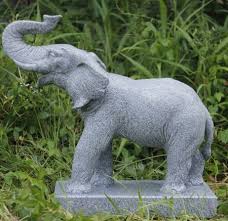 marble resin elephant garden ornament