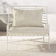 Breton White Metal Outdoor Patio Chair