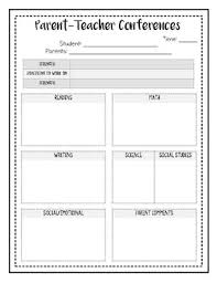 Parent Teacher Conference Forms By Miss Fontaine Tpt