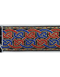 double celtic knot trim blue red gold