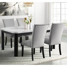 cambridge solano dining 5pc dining set table 4 fabric side chairs