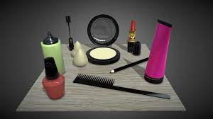 makeup kit free 3d model by