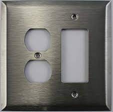 Stainless Steel 2 Gang Combo Wall Plate