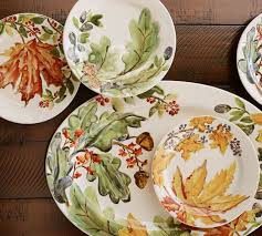 Autumn Botanical Dinner Plate Set