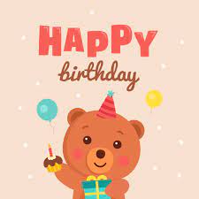 cute happy birthday greeting card