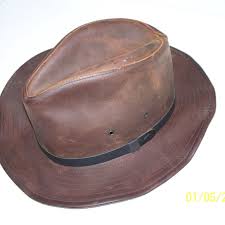 Henschel Hat H1h Brown Leather Fedora Size Large