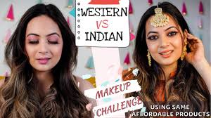 indian vs western makeup challenge