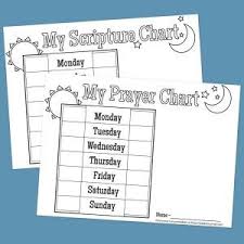 Printable Prayer And Or Scripture Chart That Kids Can Color