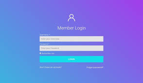 member login html template