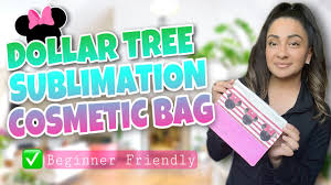 dollar tree sublimation cosmetic bag