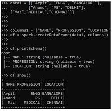 pyspark create dataframe from list