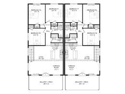 modern duplex house plan with rv garage