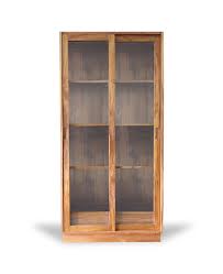 edlyn teak glass cabinet