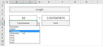 Cm To Inches In Excel Easy Excel Converter