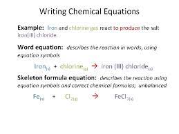 Balance And Write Chemical Equations