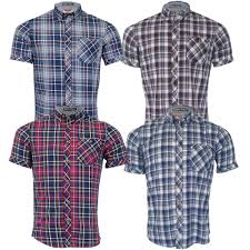 Details About Mens Checked Tartan Shirts Tokyo Laundry Ashmore Short Sleeved Stafford Summer