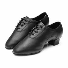 Sansha Mens Latin Dance Shoes Black Soft Bottom Shoes Lace Up Modern Dancing Shoes