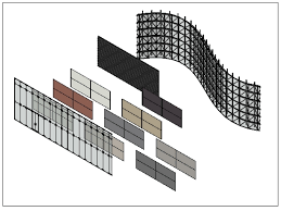 family of curtain walls in revit in rvt