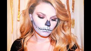 glam skeleton halloween makeup