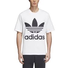 Adidas Mens Trefoil Oversized T Shirt 2xs White Black At